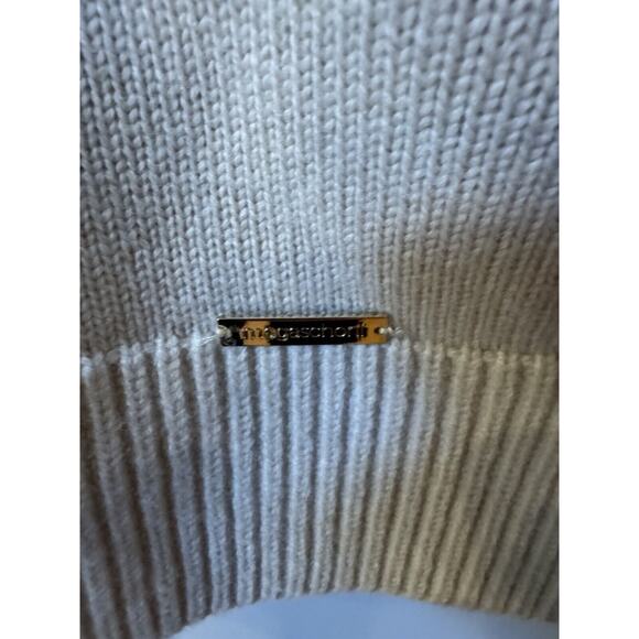 Magaschoni Collared V-Neck Merino Wool Cuffed Sleeve Sweater Womens Size XS - Picture 6 of 6